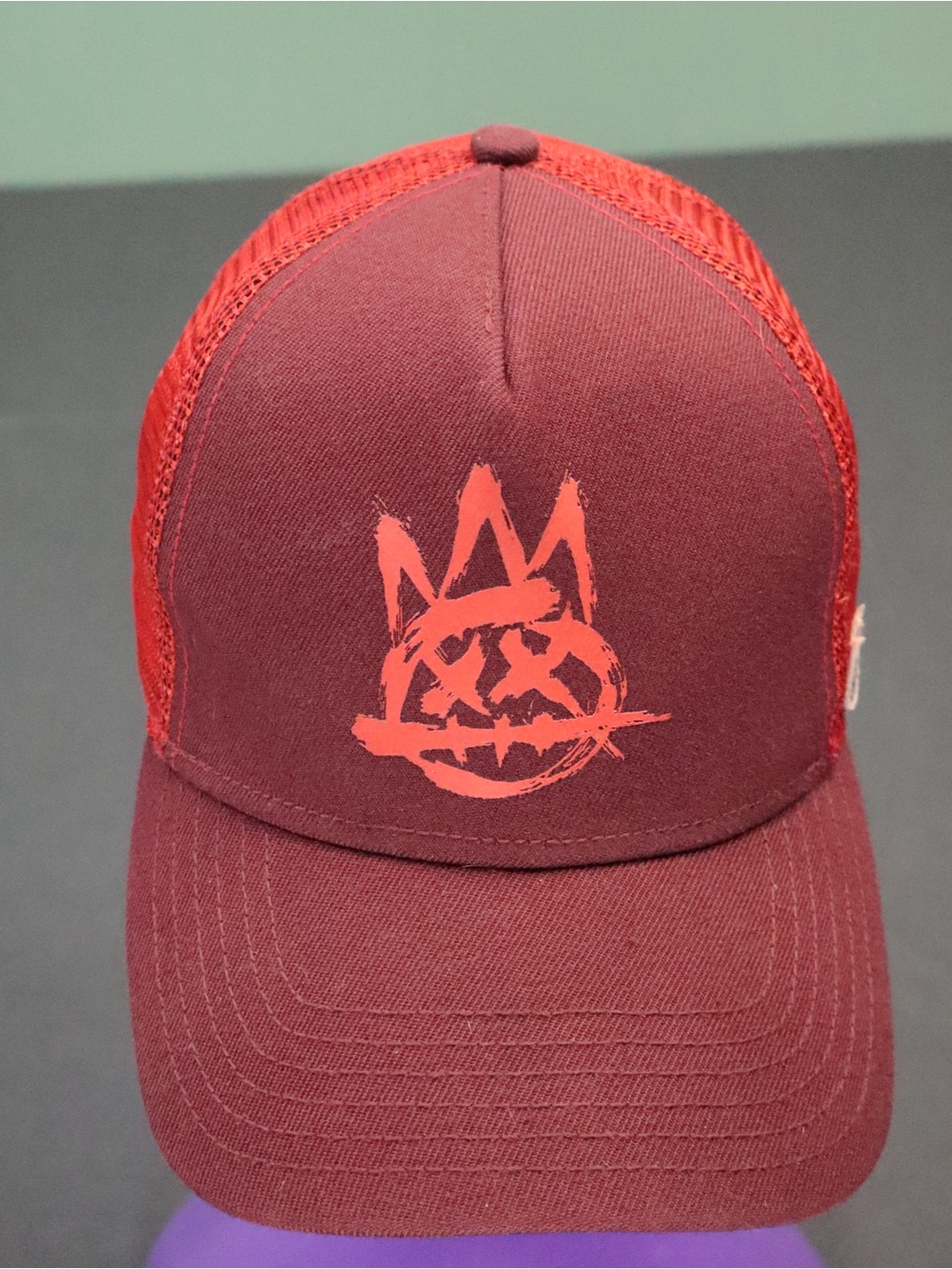 Cult of Individuality Maroon/Red Trucker Mesh Snapback Hat